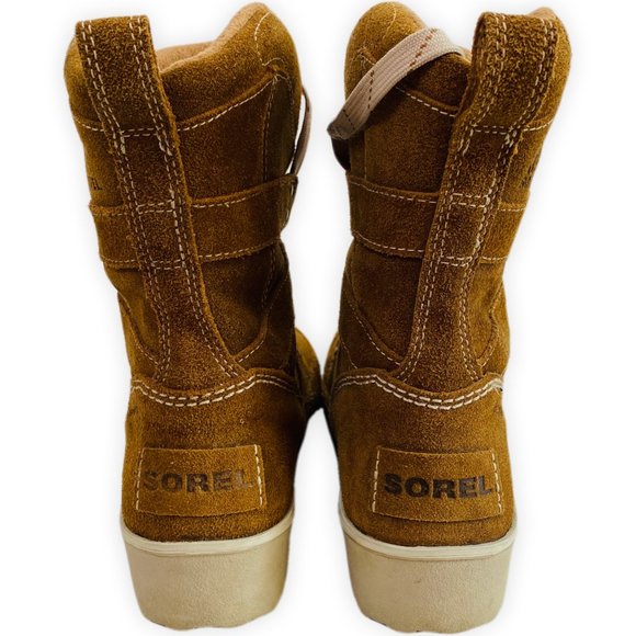 Sorel Tan Meadow Elk Lace Suede Leather Waterproof Camping Ankle Boot - Picture 3 of 9